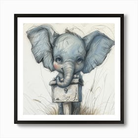 Little Elephant Art Print