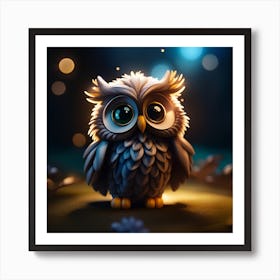 Cute Owl 1 Art Print