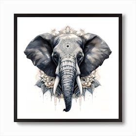 Elephant Series Artjuice By Csaba Fikker 010 Art Print