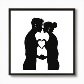 Couple Kissing Art Print