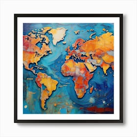 World Map 62 Art Print