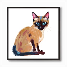 Siamese Cat 03 Art Print