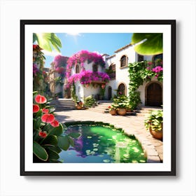 Mediterranean Garden Art Print