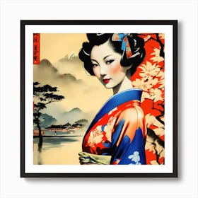 Geisha Art Print