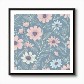 Floral Wallpaper 8 Art Print