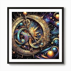 Astronomical Clock Art Print