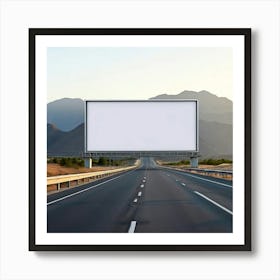 Mock Up Blank Billboard Roadside Advertising Large Outdoor Customizable Template Unprinted (26) Art Print