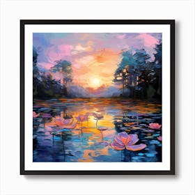 Azure Reflections Rhapsody Art Print