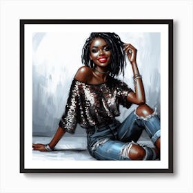 Beautiful African Woman 1 Art Print