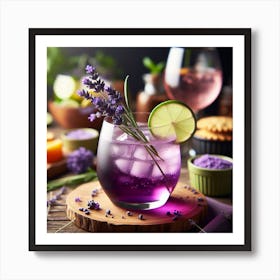 Lavender Drink 2 Art Print