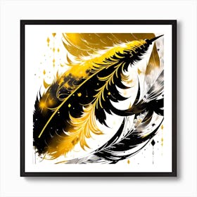 Feather Feather Feather 8 Art Print