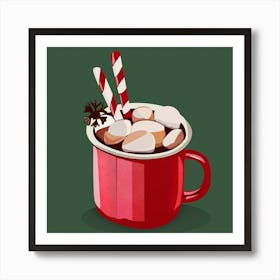 Hot Cocoa Chocolate Milk Drink Art Print