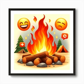 Campfire 1 Art Print