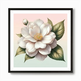 White flowers 4 Art Print