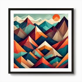 Abstract Mountains 8 Art Print