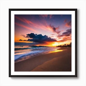 Sunset On The Beach 253 Art Print