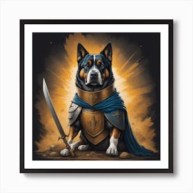 Night dog Art Print