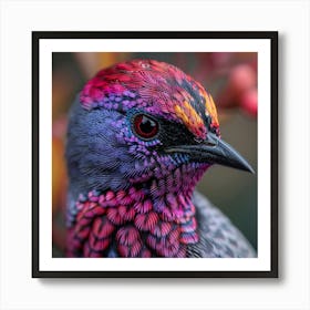 Bird With A Colorful Head Art Print