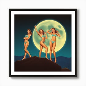 Sexy Girls In Bikinis Art Print