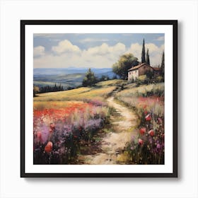 Textured Tranquility in Tuscany Art Print