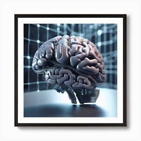 Brain On A Table Art Print