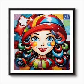 Clown Girl Art Print