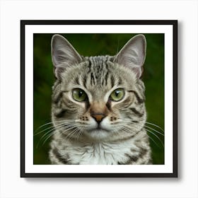 Portrait Of A Tabby Cat 1 Art Print