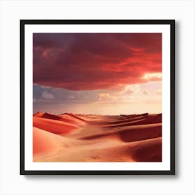 Sunset In The Desert 2 Art Print