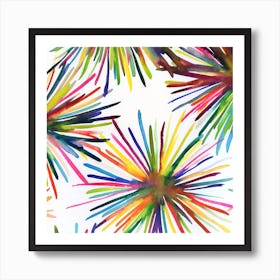 Fireworks Fabric Art Print