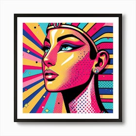 Pop Egyptian Asma Elegance Art Print