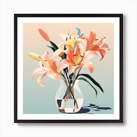 Lilies In Vase Art Print