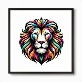 Colorful Lion 1 Art Print