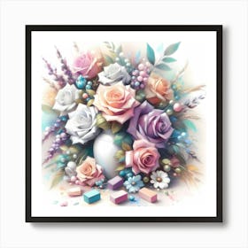 Flowers In A Vase 35 Art Print