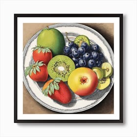 Fruit Plate Art Print