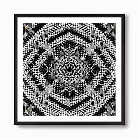 Abstract Black And White Pattern 1 Art Print