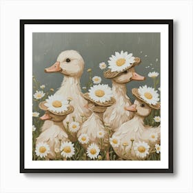 Ducklings Fairycore Painting 10 Art Print