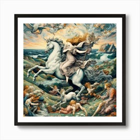 White Horse Art Print