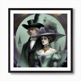 Victoria And John Gothic Victorian Renaissance Vampires Art Print