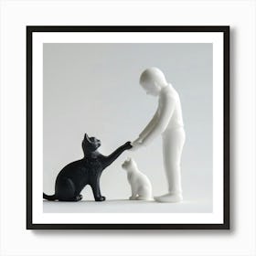 Cat And Dog Art Print