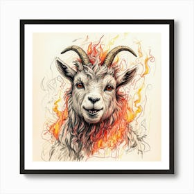 Goat Of Fire 15 Art Print