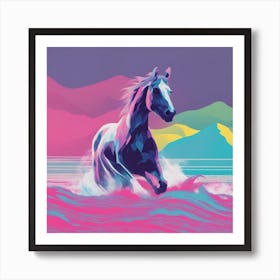 Minimalism Masterpiece, Trace In The Waves To Infinity + Fine Layered Texture + Complementary Cmyk C (51) Art Print