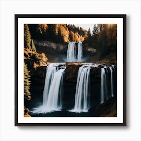 Waterfall - Waterfall Stock Videos & Royalty-Free Footage Art Print