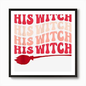 His Witch Halloween Couple Art Print