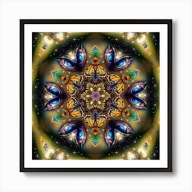 Butterfly Mandala 2 Art Print