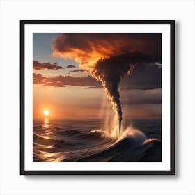 Storm Clouds Over Ocean Art Print