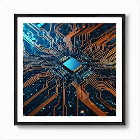 Computer Circuit Board 15 Art Print