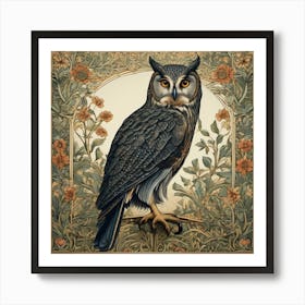 william morris Owl On A Branch Art Print