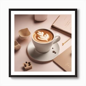 Coffee Cup Latte Art Print
