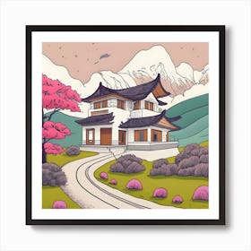 Asian House 2 Art Print