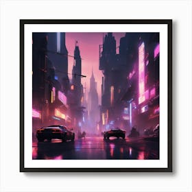 Futuristic City 4 Art Print